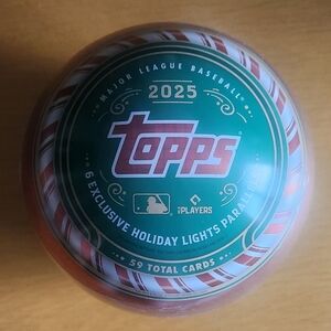 2025 Topps Holiday MLB Baseball Collector Tin (59 Cards)